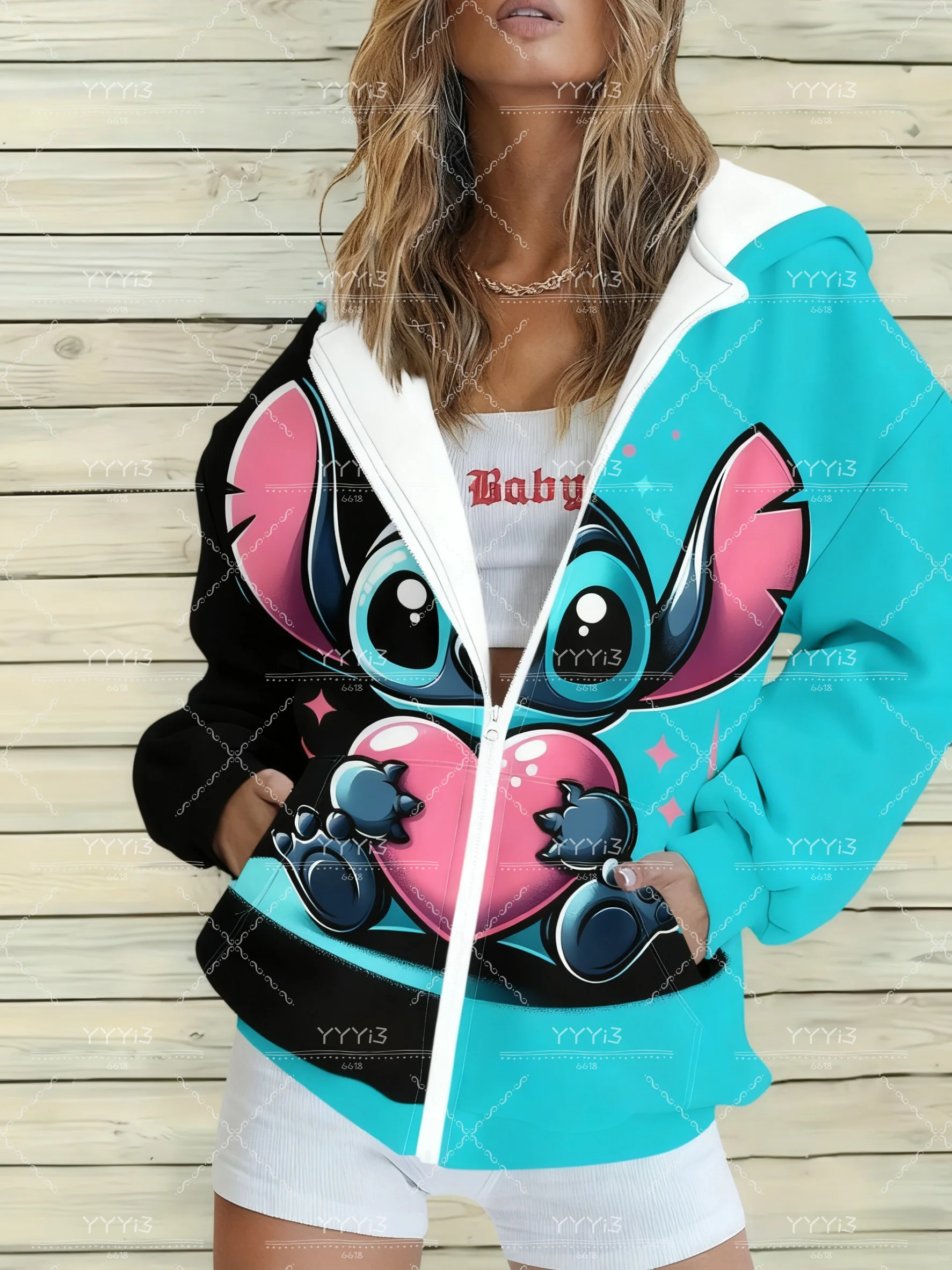 المرأة الجديدة الخريف/الشتاء 3D مطبوعة لطيف غرزة طويلة الأكمام هوديي الدافئة الكرتون أزياء مريحة هوديي الملابس