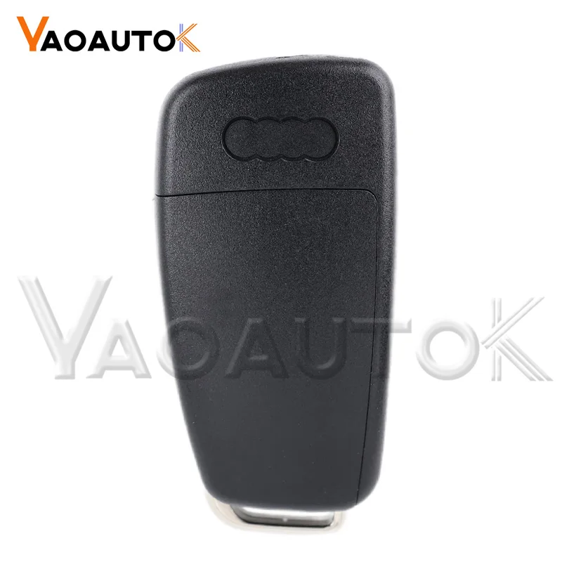 Flip Folding Car Key Shell For Audi Q7 B7 Q3 A3 TT A2 A8 A6 A6L A4 S5 C5 C6 B6 Replacement Flip Remote Car Key Case 3 Buttons