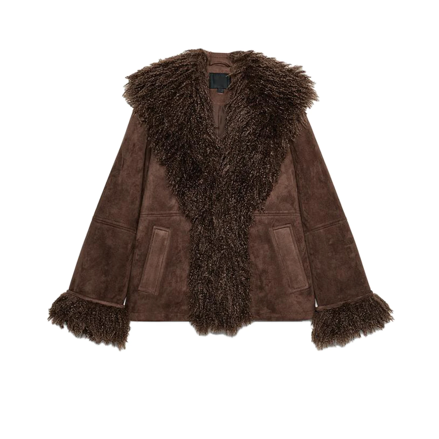 

Женское осеннее пальто с двусторонним эффектом искусственного меха Jaet Long Sve, пальто с откидным воротником, европейская верхняя одежда Sle ort