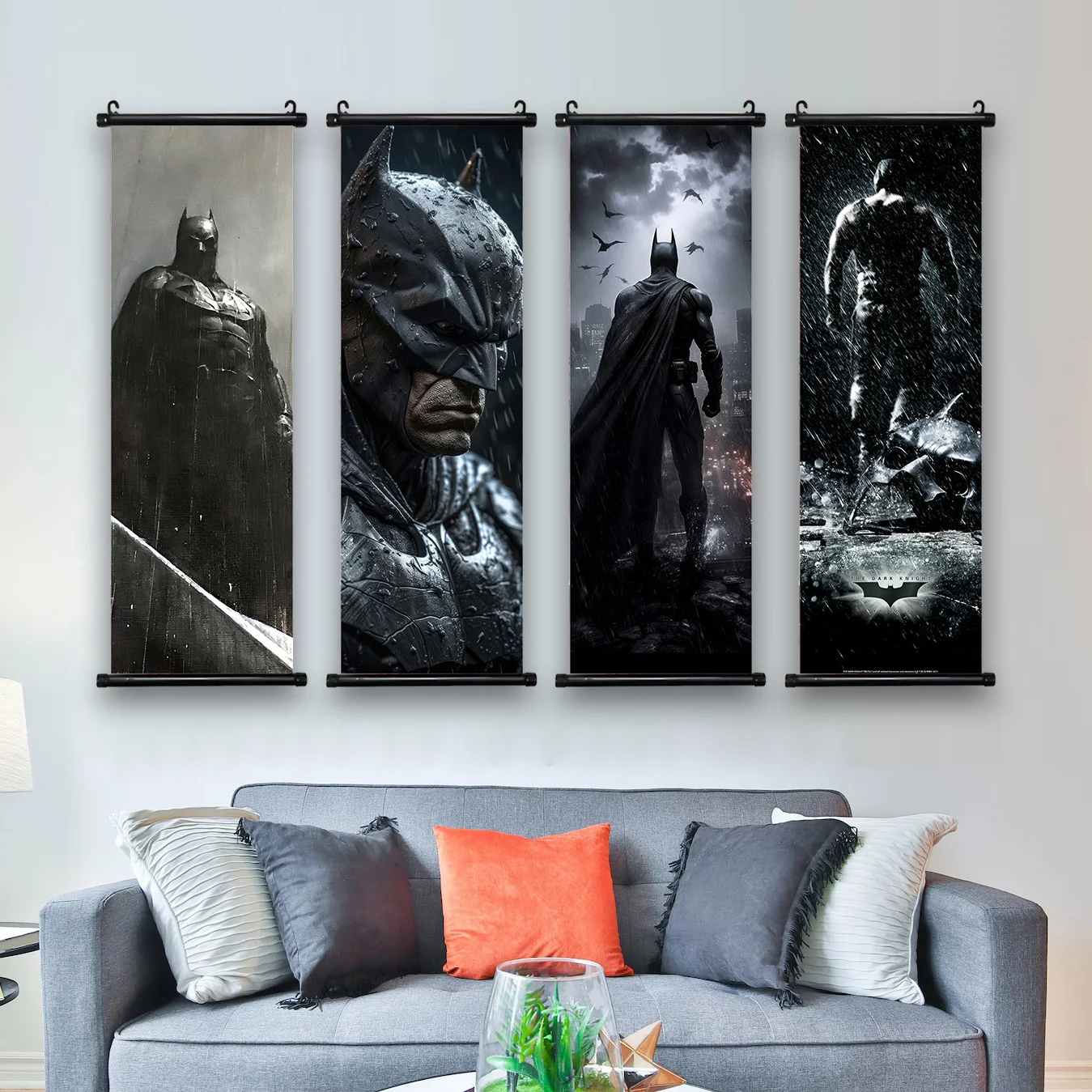 DC Batman Movie Poster Wallpaper Wall Artwork Joker Canvas Painting Picture Print Hanging Scroll Room Home Decoration Art Gift