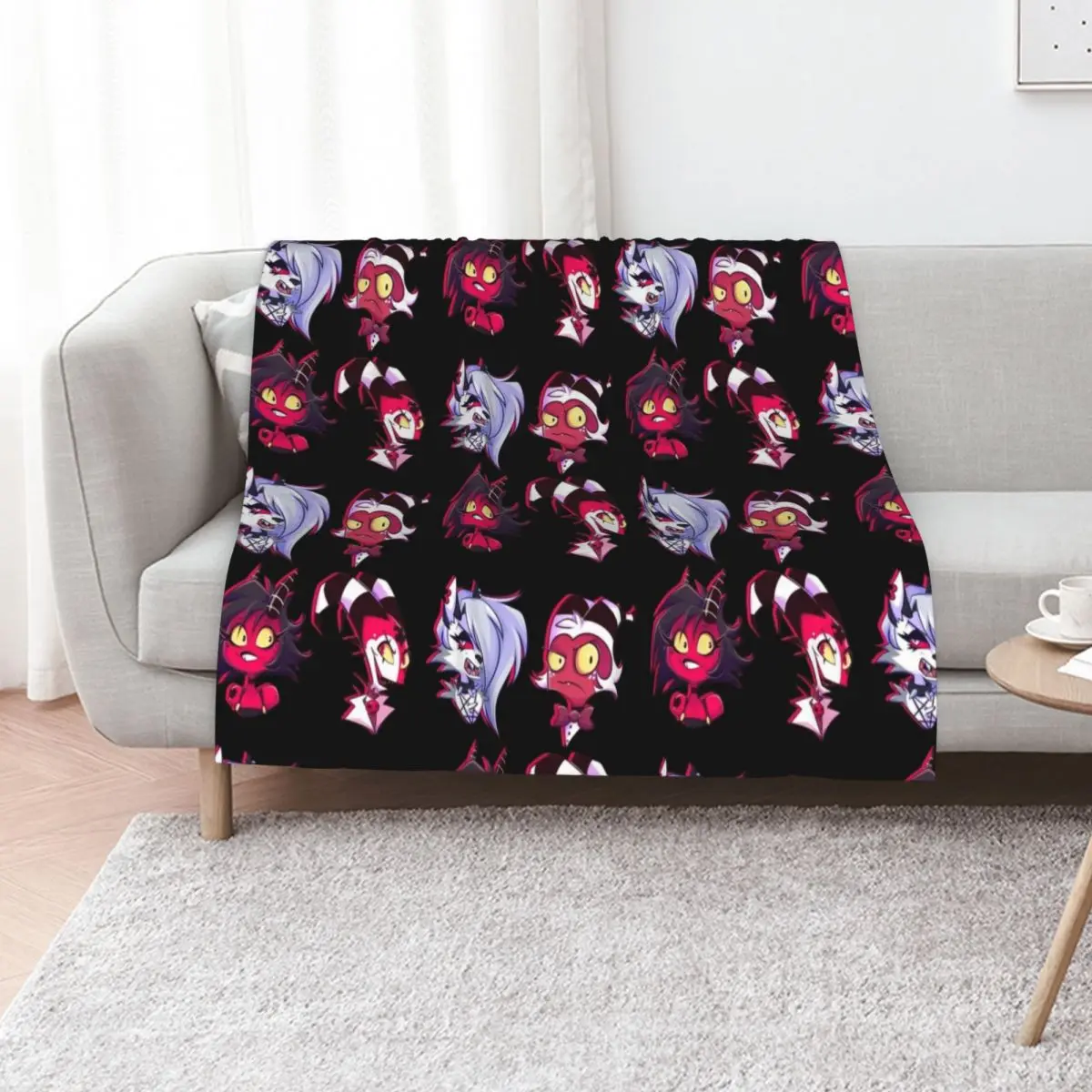 Helluva Gang Throw Blanket Warm Giant Sofa Blankets Sofas Of Decoration Polar wednesday Soft Blankets