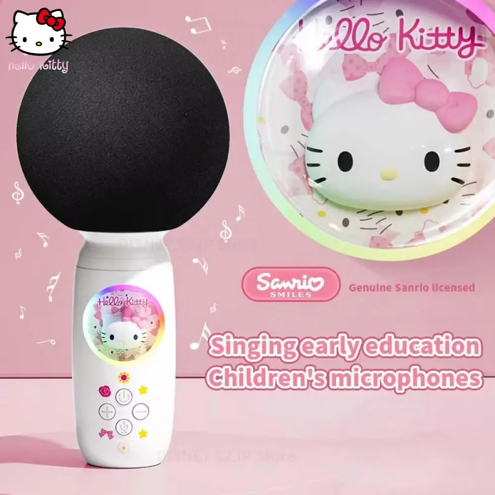

Sanrio Original Ml03 Hello Kitty Cinnamoroll Kuromi детский микрофон Bluetooth Майк игрушка караоке пеющая машина подарки мультфильм