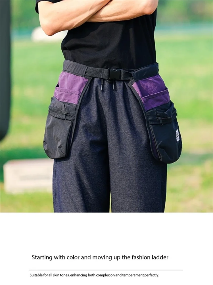 멀티 포켓 지퍼 허리밴드, 앞치마, 허리 가방, 편안한 다기능, 틈새 관광, 스포츠, 피트니스, 사이클링, 낚시