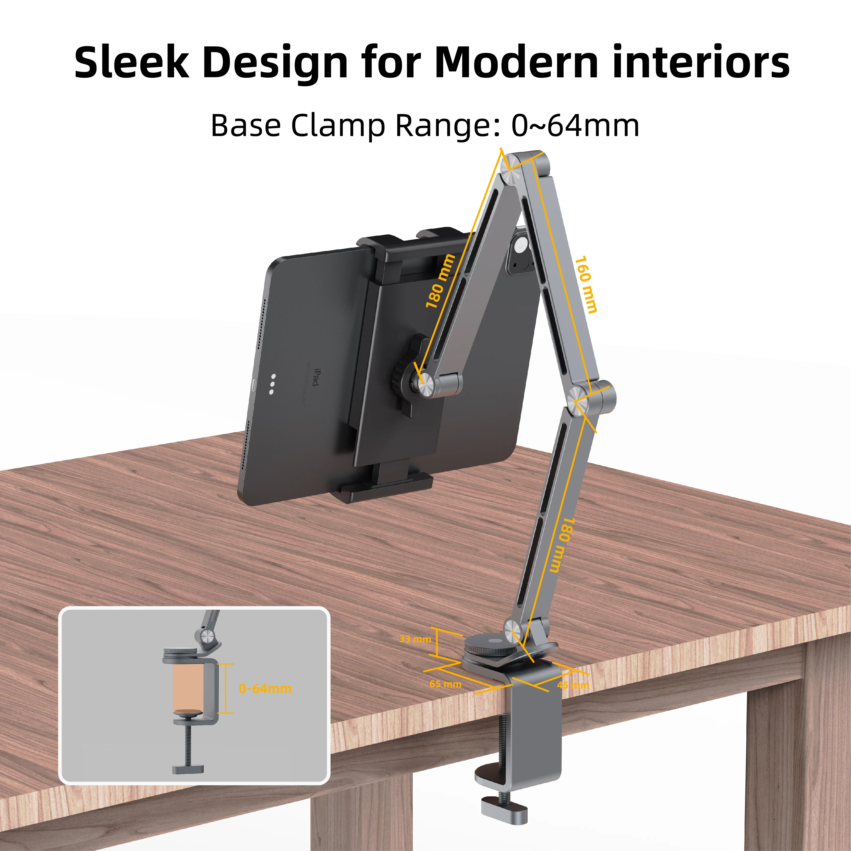 Kimdoole Tablet Desktop Cantil - огляд і ціна Monitor Arm Clamp