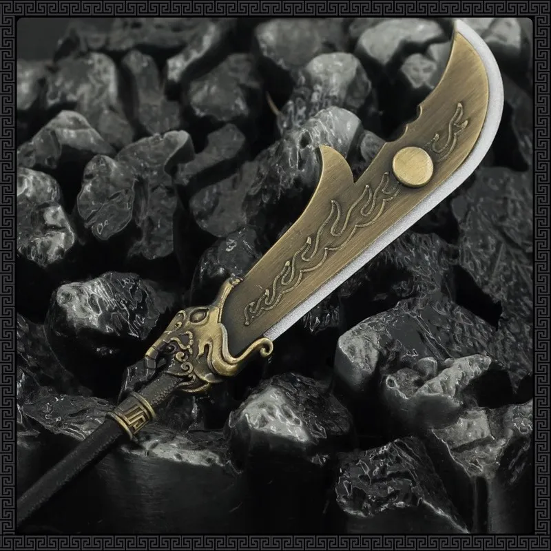 YYDS 1/6 soldado en miniatura juguete frío viejo tres reinos cuchillo de luna creciente modelo apto para cuerpo de figura de acción de 12 pulgadas en Stock