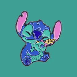 Kawaii Cartoon Blue Monster Enamel Pins Brooches For Women Clothing Backpack Lapel Badges Fashion Jewelry Accessories Kids Gifts