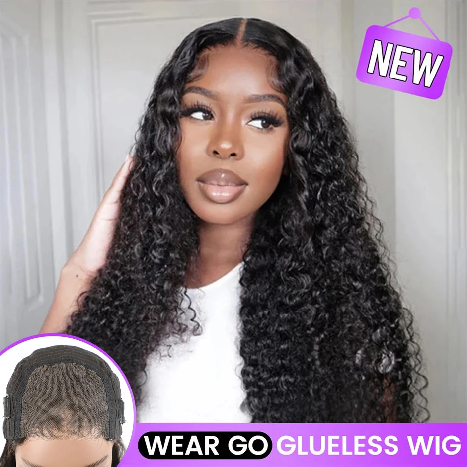 Prebleached Wear Go Water Wave Glueless lace front human hair wigs Lace Closure Wigs Tracy Hair Human Hair PreCut Lace Wig