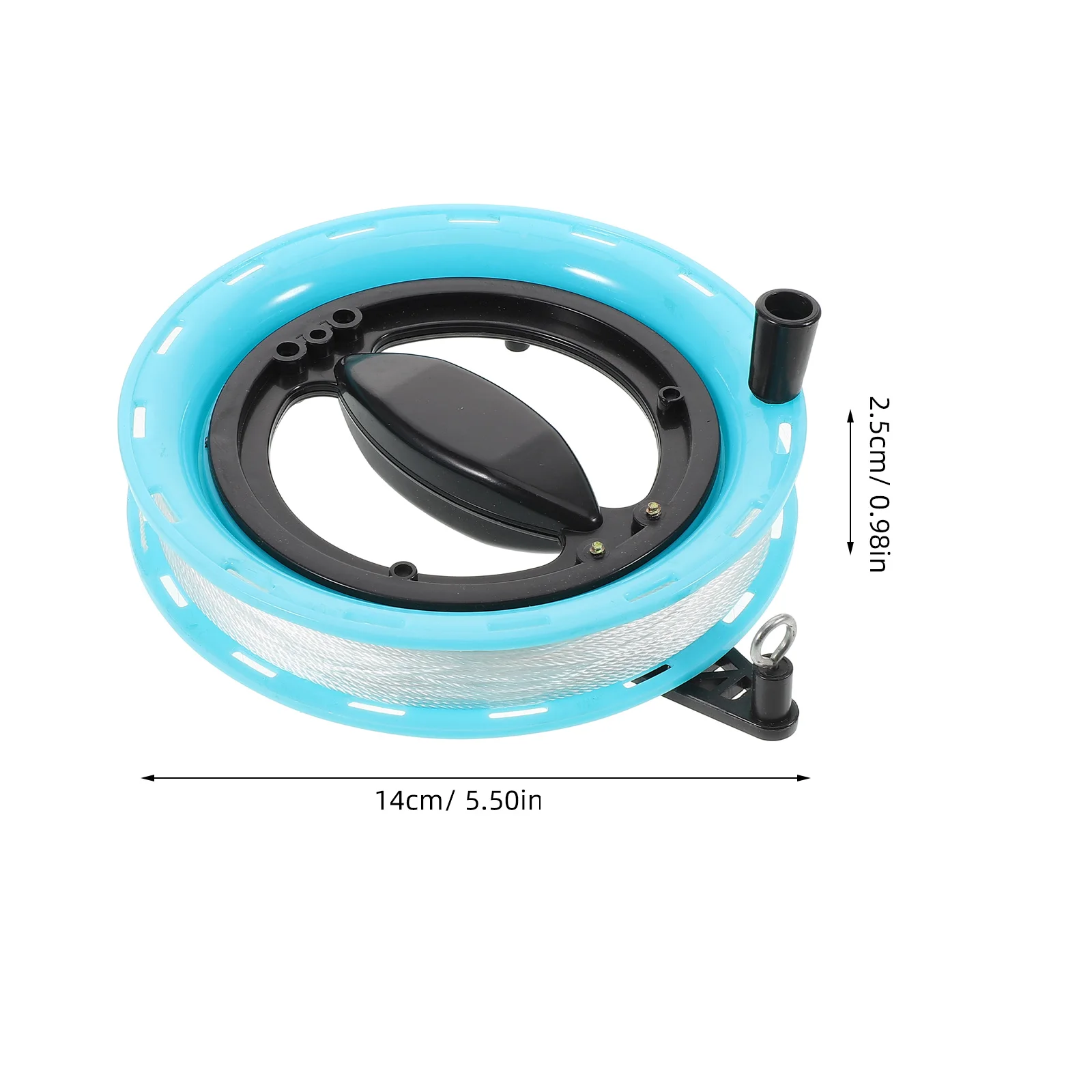 Carretel de corda de pipa branco, 14cm, 100m, portátil, design oco, ferramenta de enrolamento reverso para adultos, acessórios voadores de plástico, carretel de pipa