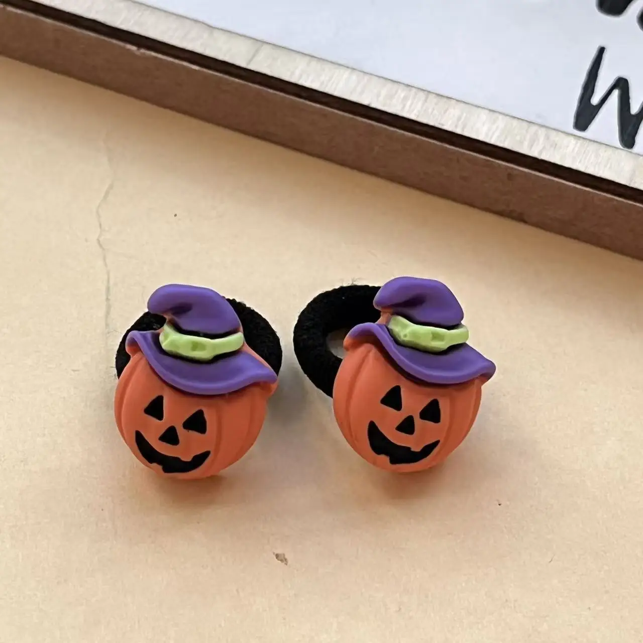 10 Stück Halloween Cartoon Kinder Haargummis Kürbis Geist Elastische Haarbänder Baby Mädchen Feiertagsparty Pferdeschwanz Haardekoration – Detail 8