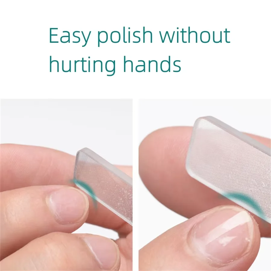 8 قطع من مبرد الأظافر الزجاجي المحمول، مجموعة أدوات العناية بالأظافر الزجاجية الكريستالية، مشكل الأظافر مع صندوق تخزين مبرد الأظافر