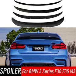 For BMW 3 Series F30 F35 320i 325i 330i M3 M4 MP PSM Style ABS Black Carbon Car Rear Trunk Lid Spoiler Wings Tuning Accessories