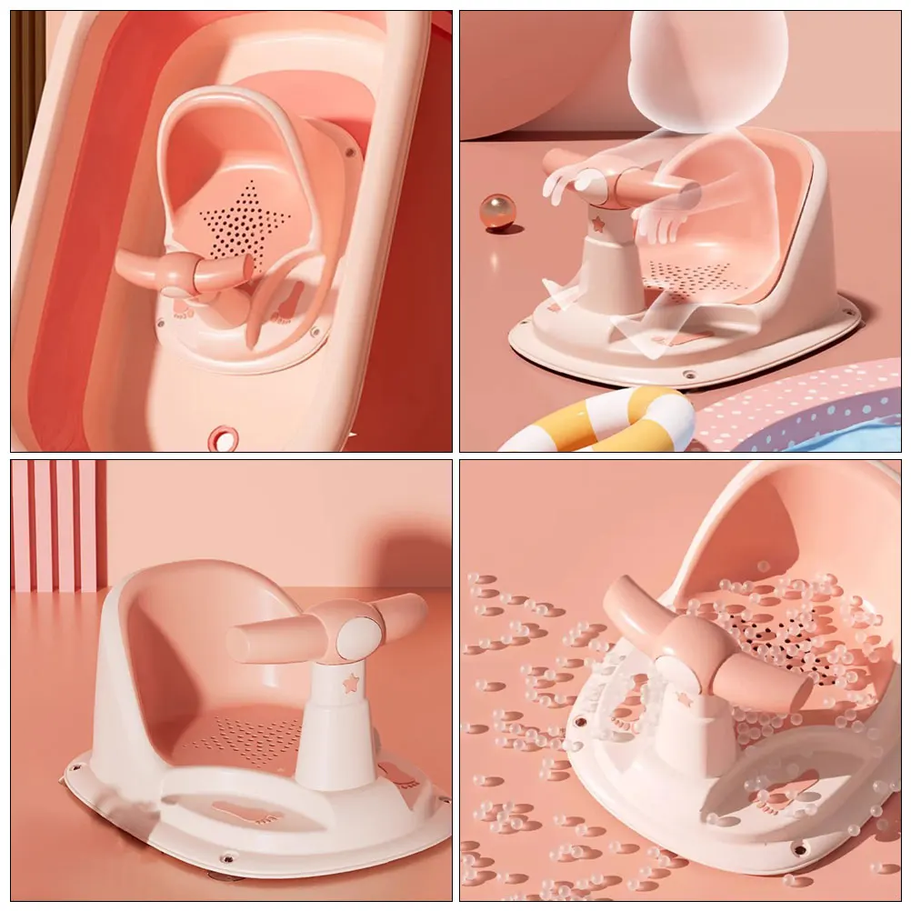 

6-12 Months Toddler Bathtub Chair Infant Tub Support Nonslip Portable Foldable For Home Use Safe Bathtub Seat For Babies