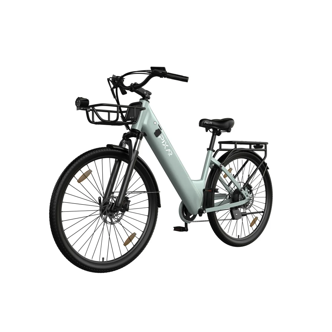PIXAR elektrische fiets, 250W 36V 18Ah, maximale snelheid 25 km/u, maximale actieradius 55–65 km. Een stijlvol ontworpen elektrische stadsfiets