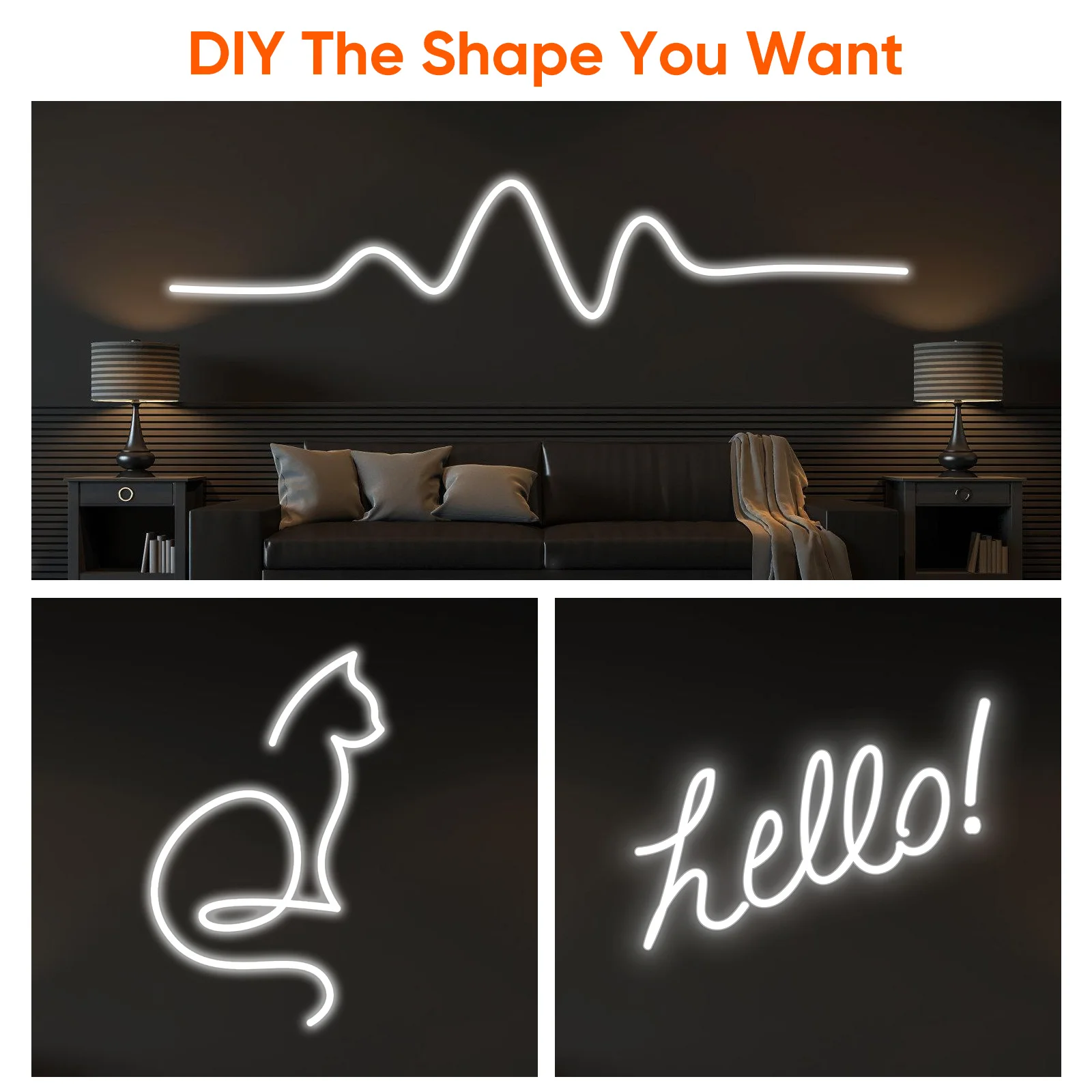 شريط LED مرن بطول 5 أمتار، إضاءة ناعمة عالية السطوع، سهل التركيب لغرف النوم والحانات والحفلات Ktvs LED