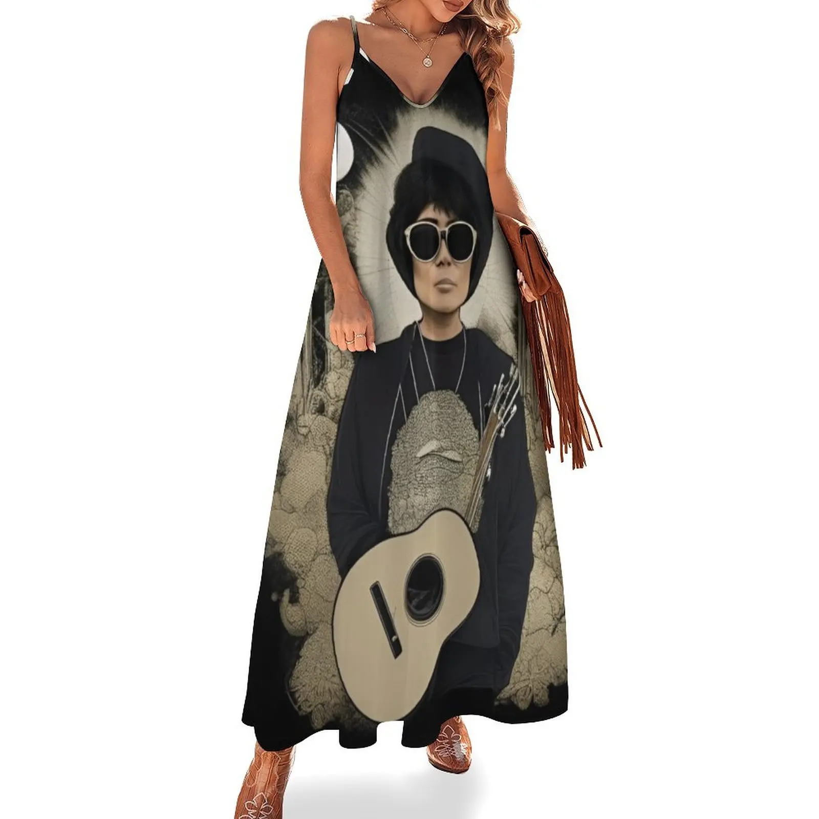 

Yoko Ono: Imagine Peace, Spread Love Sleeveless Dress clothes for woman Dress for girls