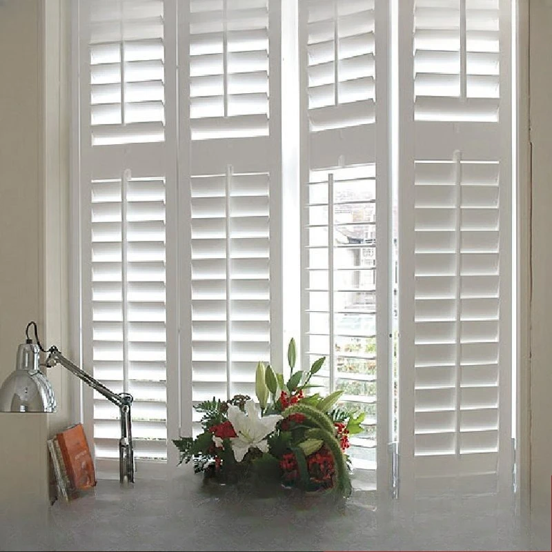 Solid wood shutters Wooden shutters Bedroom blackout breathable curtains Partition bathroom folding door shutter door