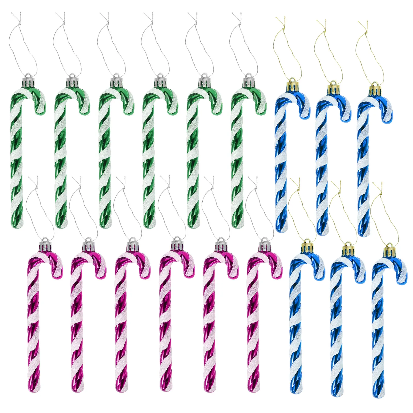 

18 Pcs Christmas Tree Decoration LED DIY Hanging Cane naments Crutch Pendant Festive Home Party Accessories
