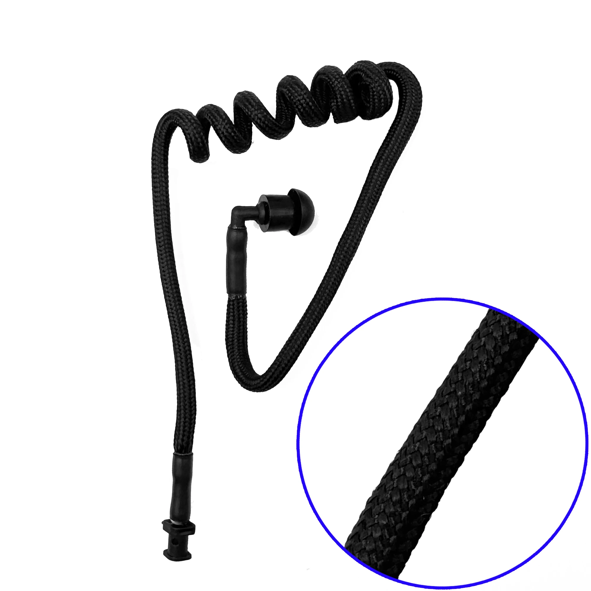 

black braided Air Tube Replacement Walkie Talkie Earphone Coil Acoustic Air Tube Earplug Replacement For Radio Earpiece Headset