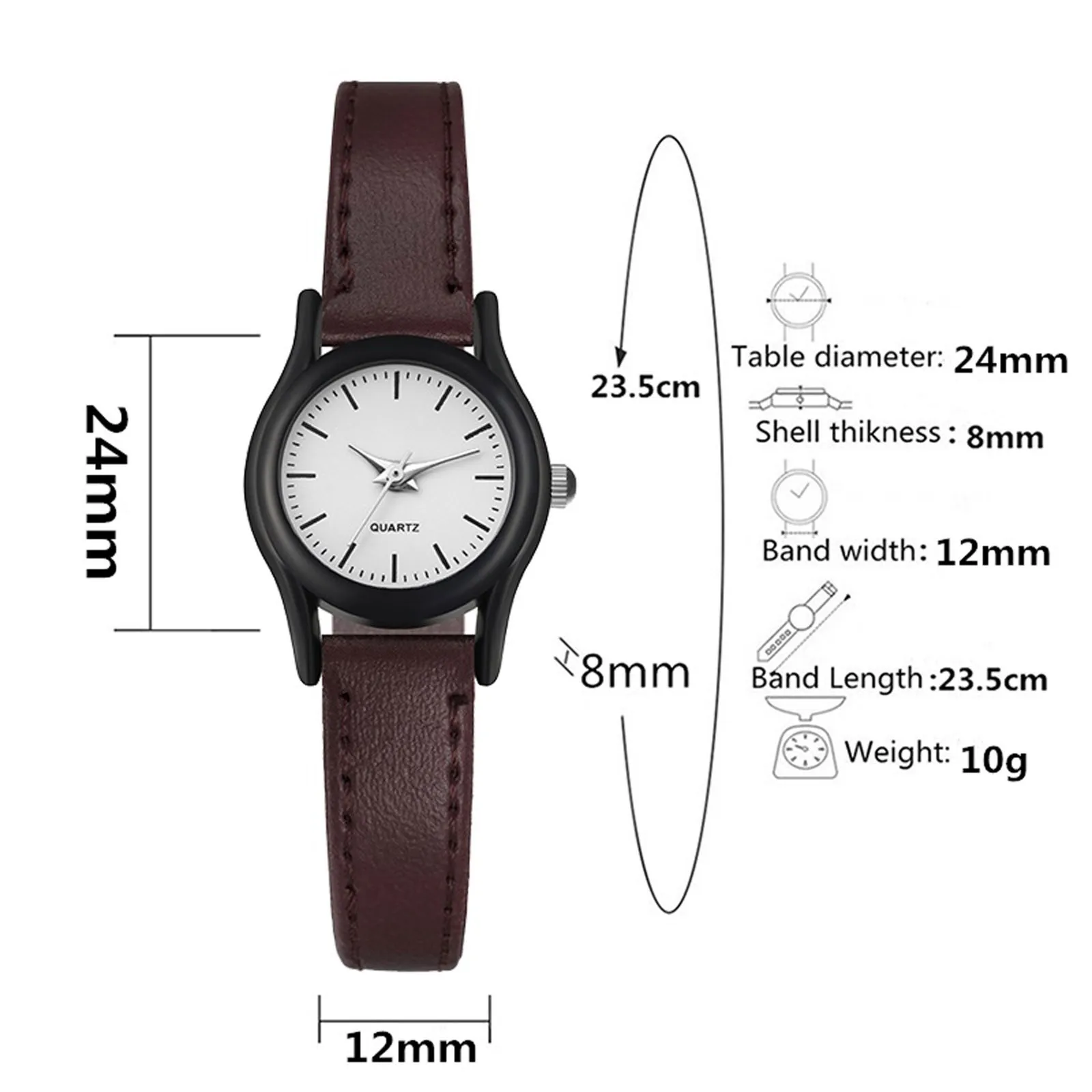 Montre de couple romantique à la mode, une montre en cuir, un symbole d'amour, unisexe, amoureux de la mode, design d'affaires