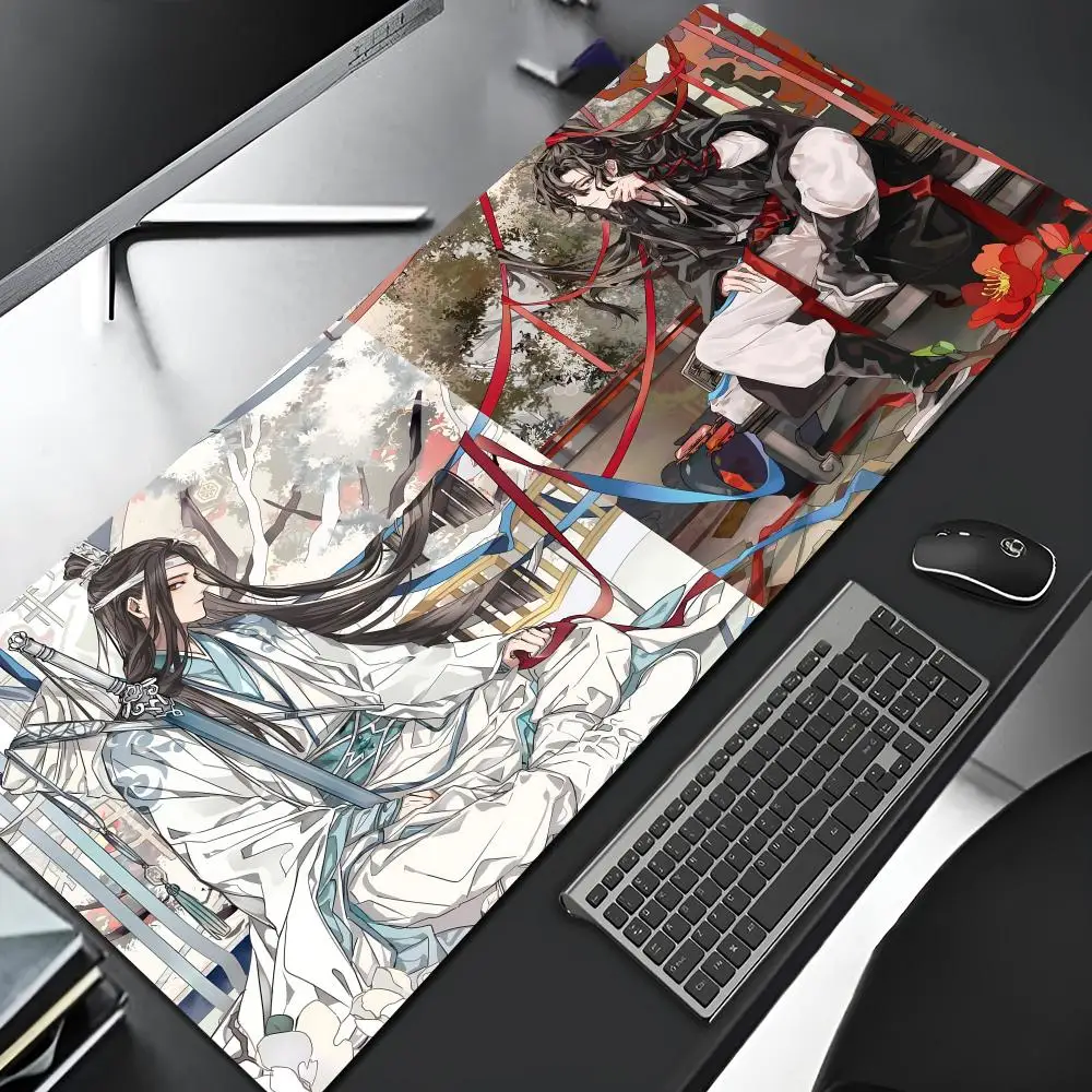 لوحة ماوس Mo Dao Zu Shi للألعاب، حافة قفل للموسيقى، ألعاب كمبيوتر كبيرة، لوحة ماوس فنية مطاطية كبيرة، حصيرة مكتبية للكمبيوتر المحمول