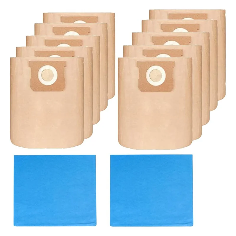 

AT21-19-3100 Vacuum Bags For Stanley Shop Vac 5-6 Gallon Wet/Dry Vacuums Disposable Dust Bags Reusable Filter 19-1500