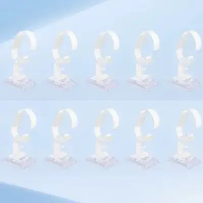 10 قطعة من البلاستيك القابل للتعديل عرض موقف C حلقة حامل الرف المنظم للمجوهرات أساور ساعة عرض موقف