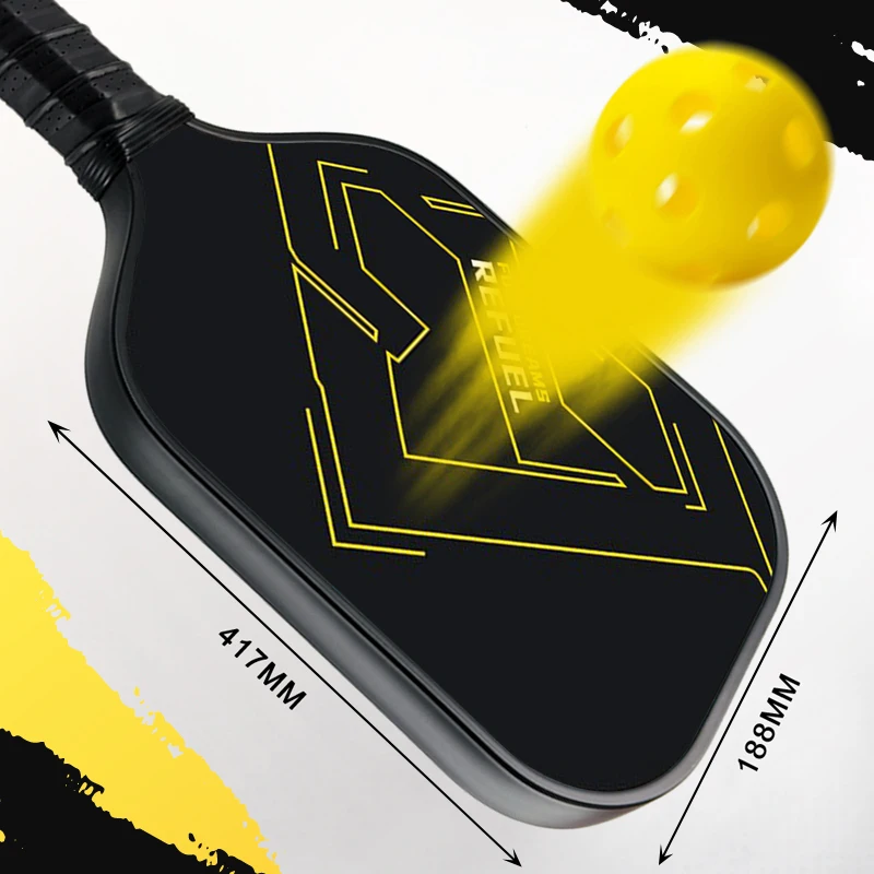 مضرب تنس احترافي من ألياف الكربون من نوع Pickleball، تصميم خفيف الوزن ومتفجر، مقبض مريح مضاد للانزلاق