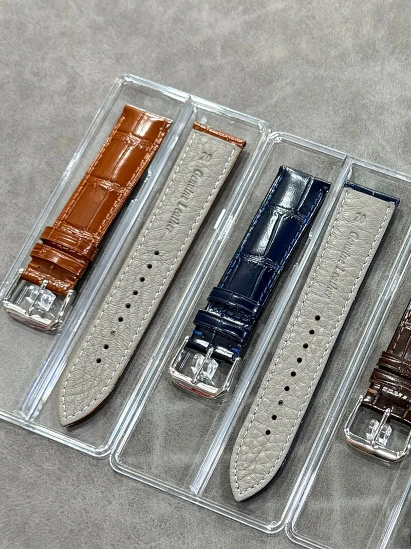 FUYIJIA زوجين مخصص لينة جلد البقر حزام 316L دبوس من الفولاذ المقاوم للصدأ مشبك الساعات 10 مللي متر ~ 24 مللي متر نمط التمساح المعصم الفرقة