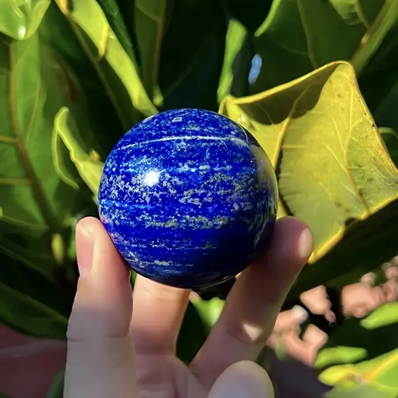1pc/ Lapis Lazuli Handmade Crystal Sphere Gemstone Hand Massager Crystal Ball for Decoration Natural Stone Healing Baoding Ball