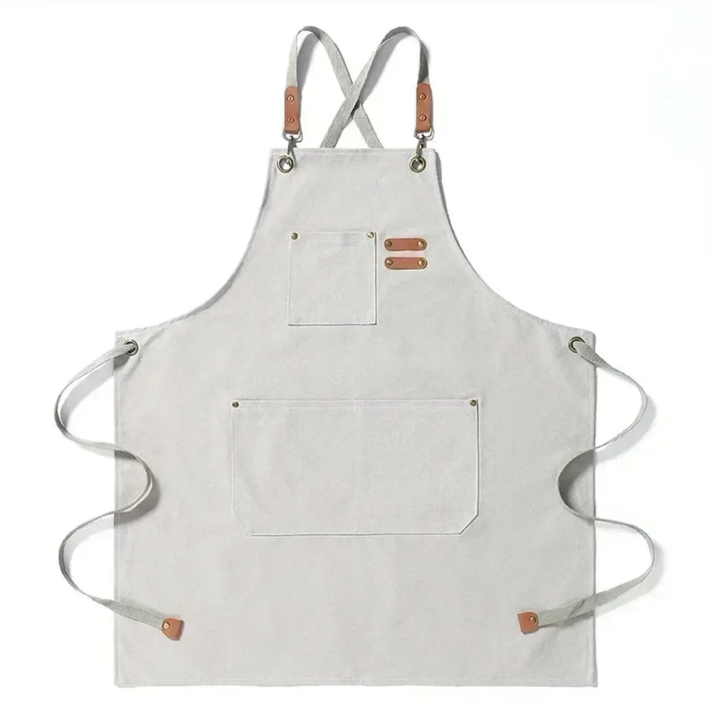 

New Fashion Canvas Kitchen Apron, Unisex Chef Apron for Cooking, Grill, Restaurant, Cafe & Beauty Studio Use