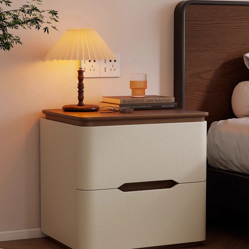 hh-New Chinese Style Bedroom Bedside Cabinets Narrow Storage Secret Simple Modern Small Table Mesa De Noche Home Furniture^