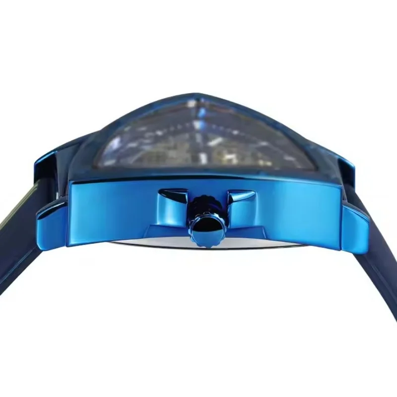 WINNER 395C marca de moda reloj mecánico automático para hombres correa de silicona luminosa impermeable relojes de negocios casuales para hombres