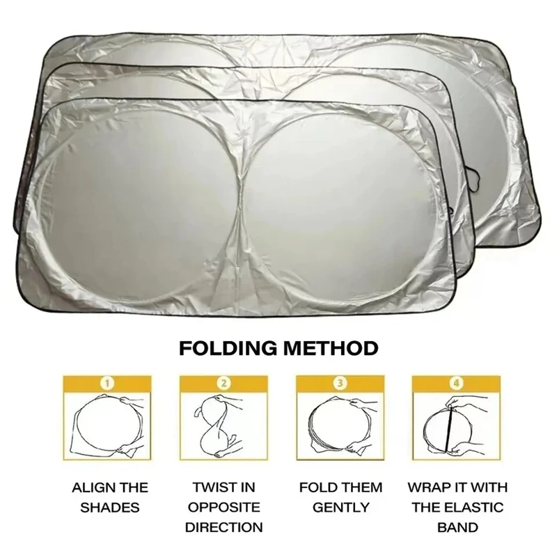 Car Windshield Sun Shade Anti-UV Interior Protector Folding Sunshade Cover Visor Auto Accessories Windscreen Parasol - view 4