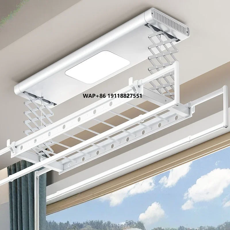 Balcony Ceiling Folding Laundry Rack Dryer Cloth Hanger Stand Foldable Clothes Drying Rack for Laundry