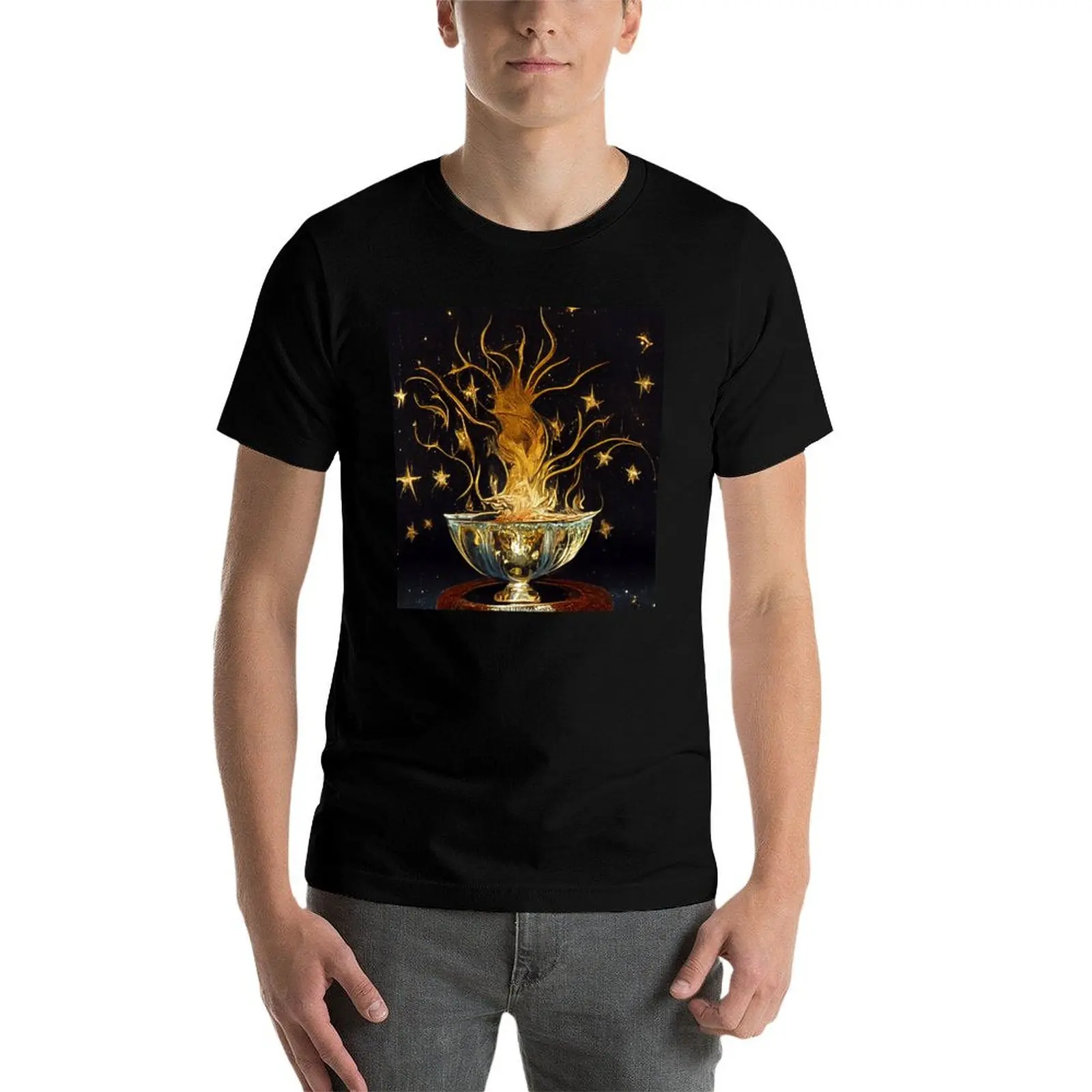

UU Gold Star Flaming Chalice T-Shirt man tshirt man t shirt cotton high quality T-Shirt