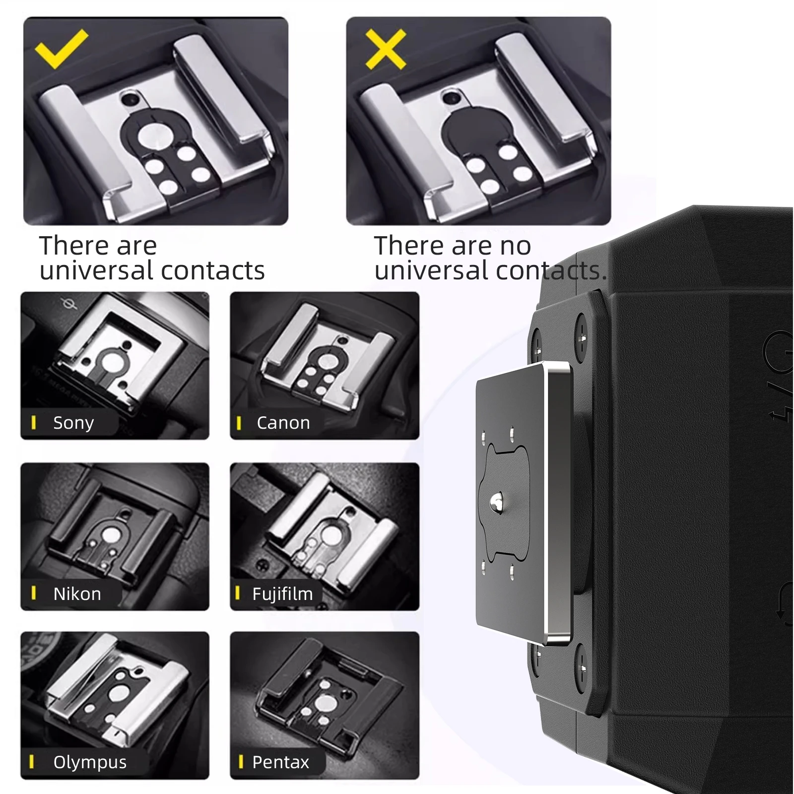 COBONE Mini Camera Flash Speedlite GN8 CRI97 6500K Type-C Rechargeable Hot Shoe Light For Sony Canon Nikon Vlog Photography - view 6