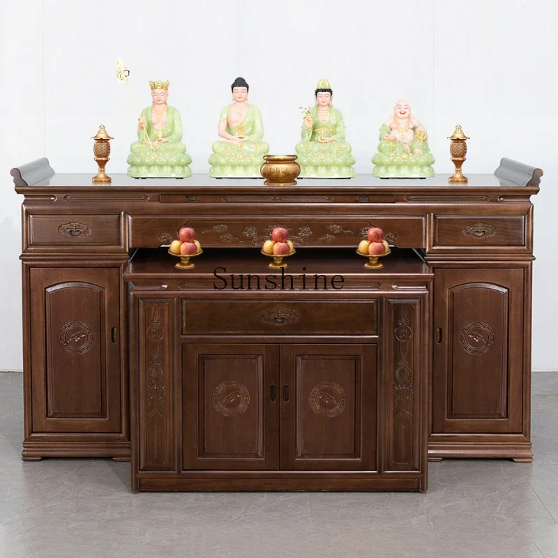 Gongtai table Solid wood household shrine New Chinese shrine cabinet FT