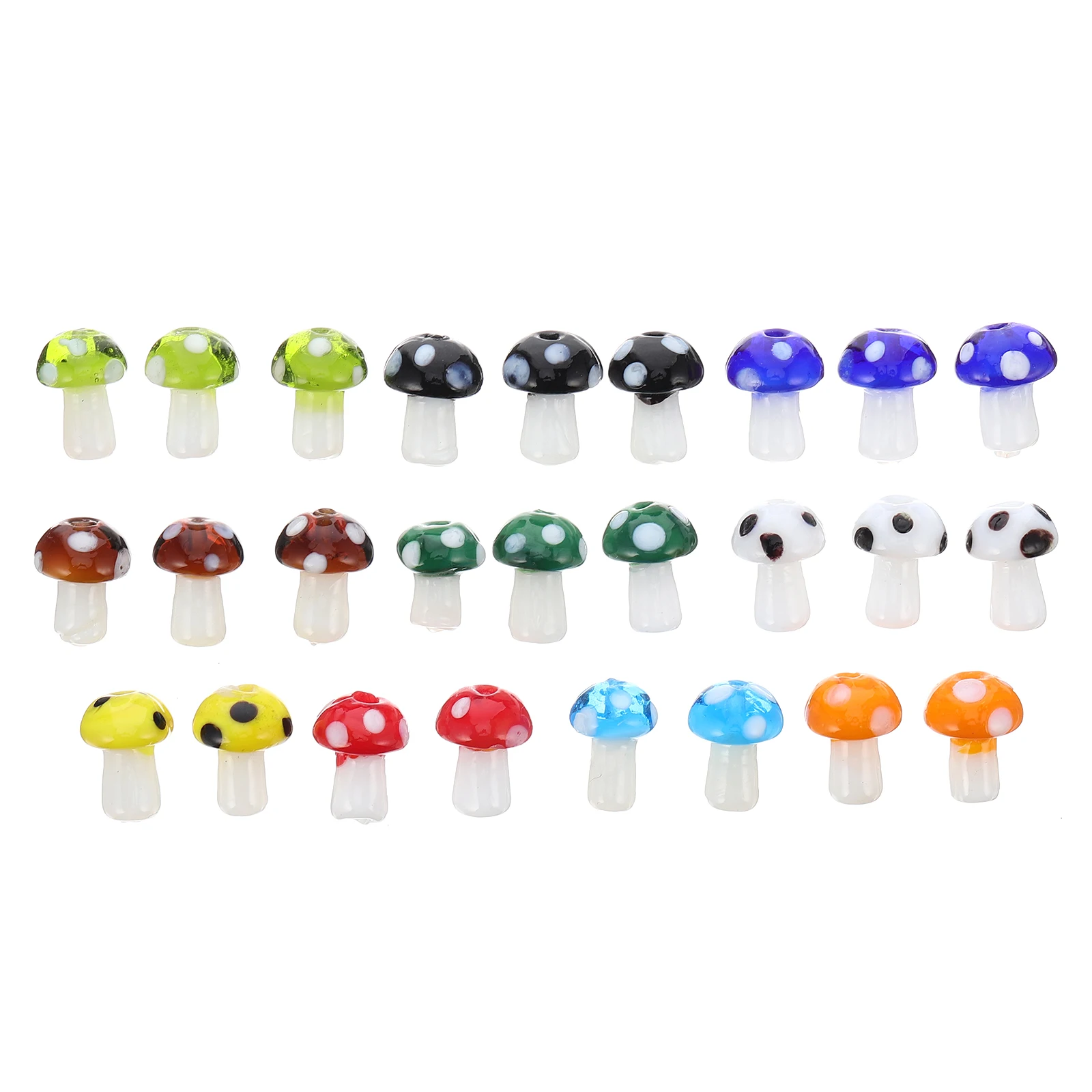 

Mushroom Beads Pendant Glass Hanging nament Creative Decor DIY Necklace Bracelet Jewelry Accessories Soft Colors Practical DIY