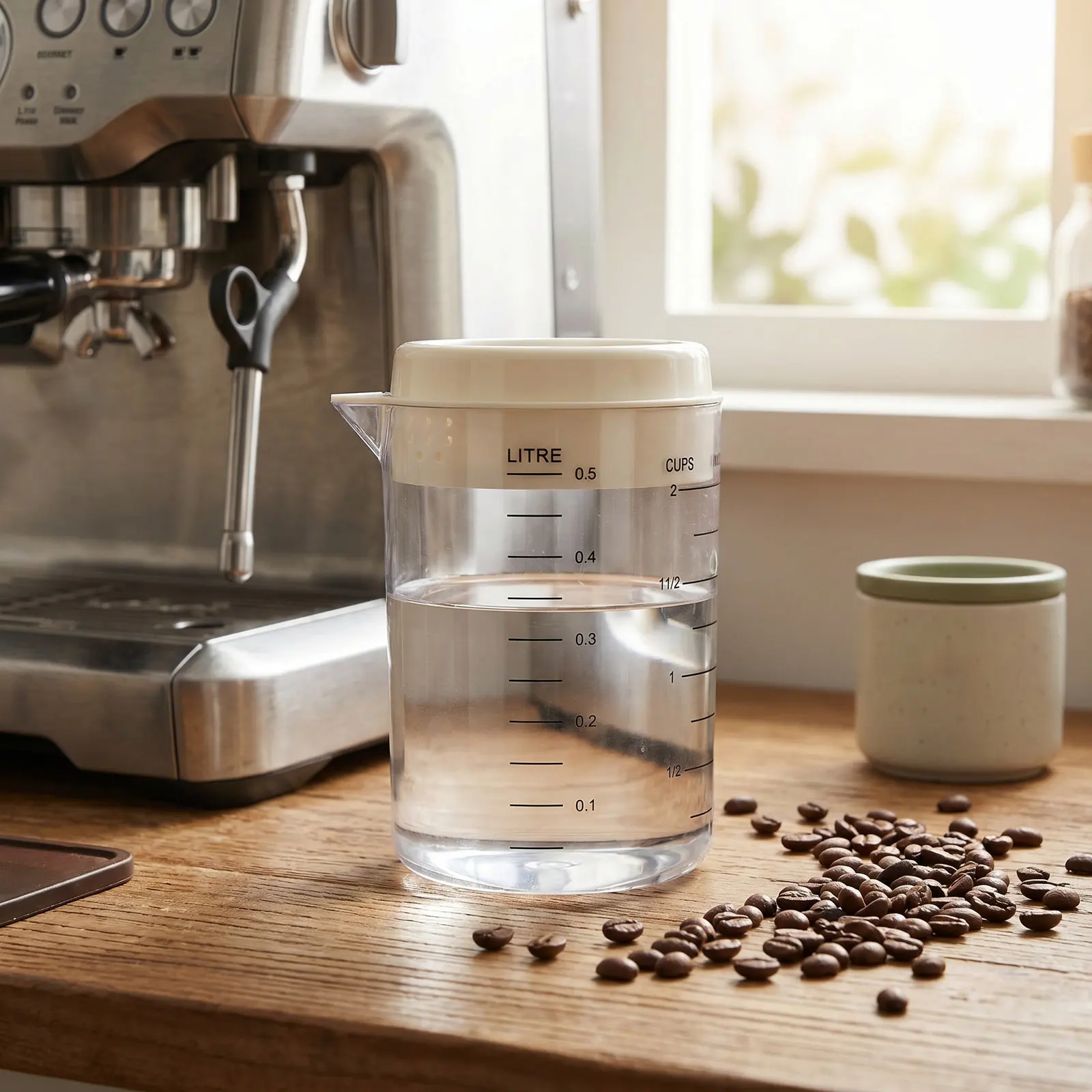 Clear Plastic Measuring Cup with Lid Milk Measuring Cup Large Capacity Household Baking Tool Transparent Graduated Mixing