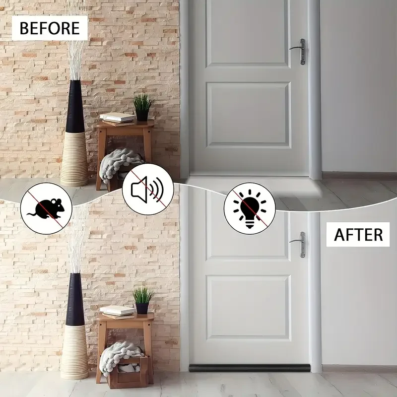 1 قطعة 96 سنتيمتر/37.79in الباب السفلي الختم: عزل الصوت ، مكافحة الآفات ، حشية باب مصدات الرياح ، شريط مقاوم للرياح ، منع النمل #4