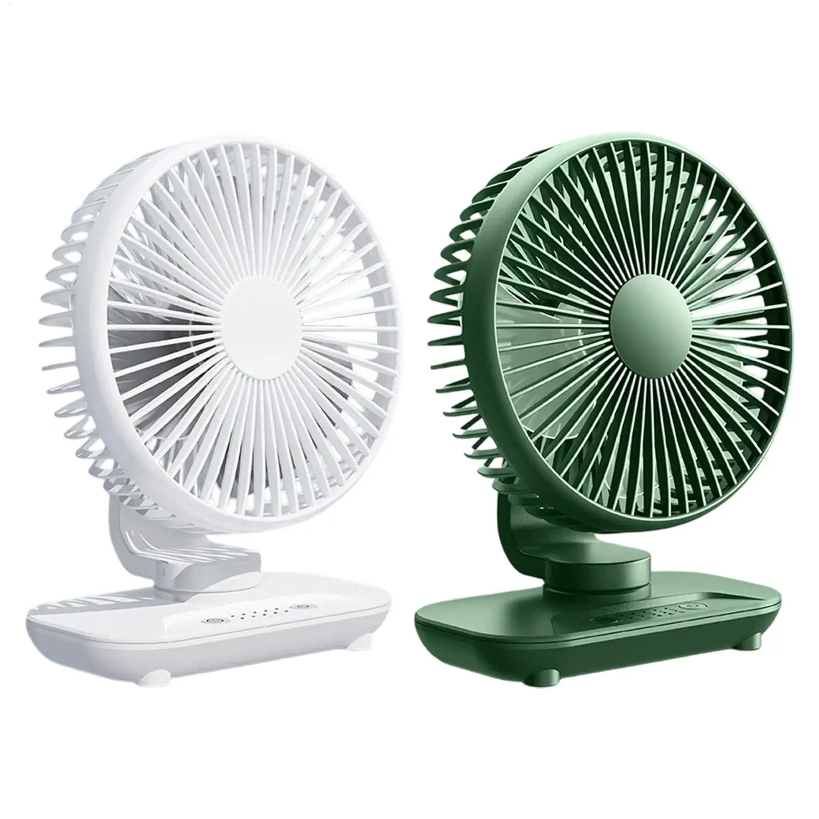 Rechargeable Oscillating Desk Fan 5 Speed Cordless 2000mAh Small Fan for Home Office Indoor Travel Portable Cooling