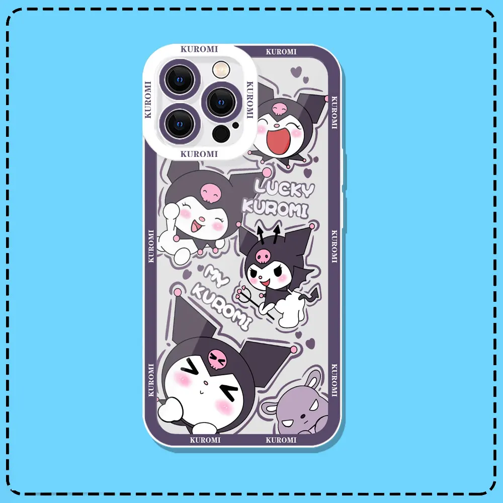 Funda divertida de dibujos animados My Melody Kuromi para Samsung Galaxy S25Ultra S24 S23 S21 S20 Fe Plus 5G S25 S24 Ultra Cqoue, funda transparente