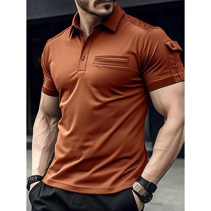 2025 New Spring Summer Men's HighQuality Hot Selling Pure Cotton Short Sleeved Polo Shirt Casual Sports Travel Top