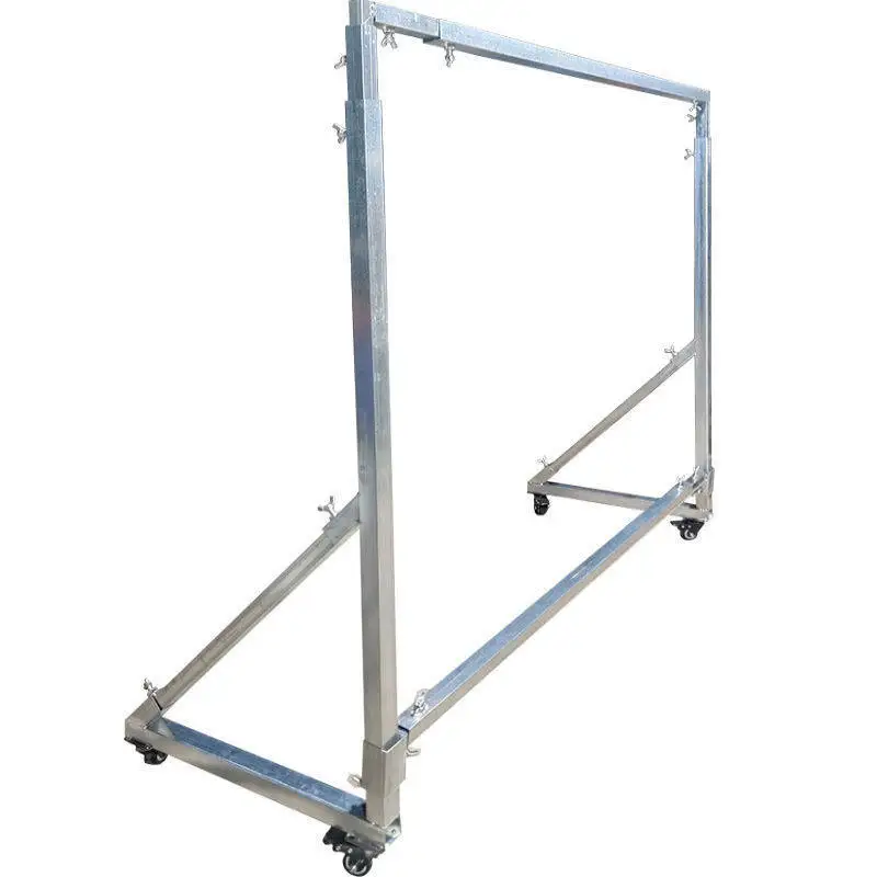 KT plate retractable support frame with wheels background frame inkjet cloth display frame retractable mobile outdoor reinforcem