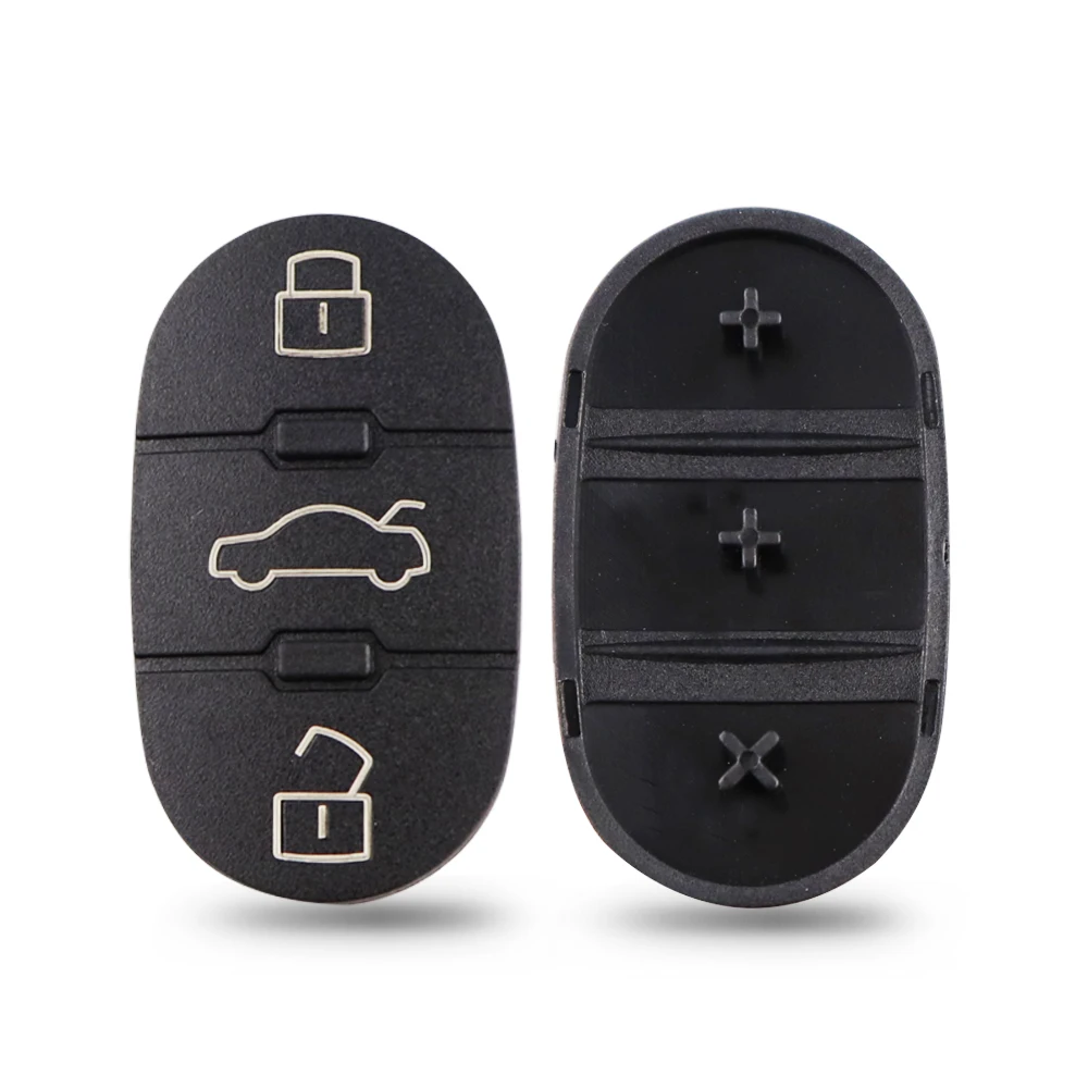 2/3 Buttons Key Case Pad For Audi A2 A3 A4 A6 A8 TT B6 RS4 Allroad Quattro Car Key Shell Rubber Button Repair Leather