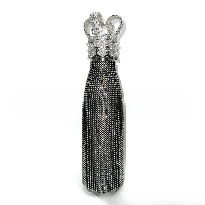 

Large capacity crown thermos cup high-value creative water cup Internet celebrity rhinestone cup gift