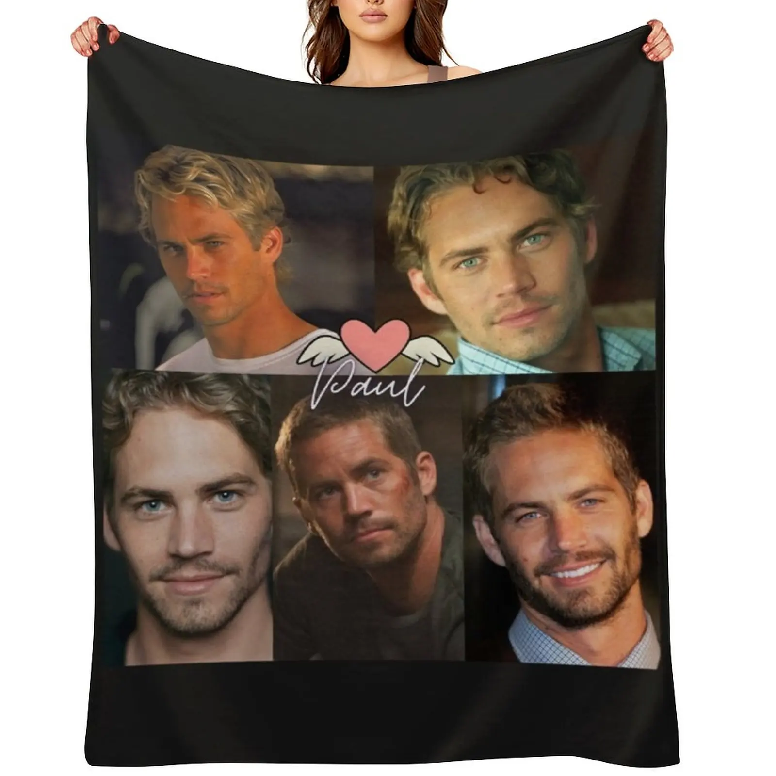 

Paul Walker Throw Blanket Blankets For Sofas Soft Plaid Flannels Camping Blankets