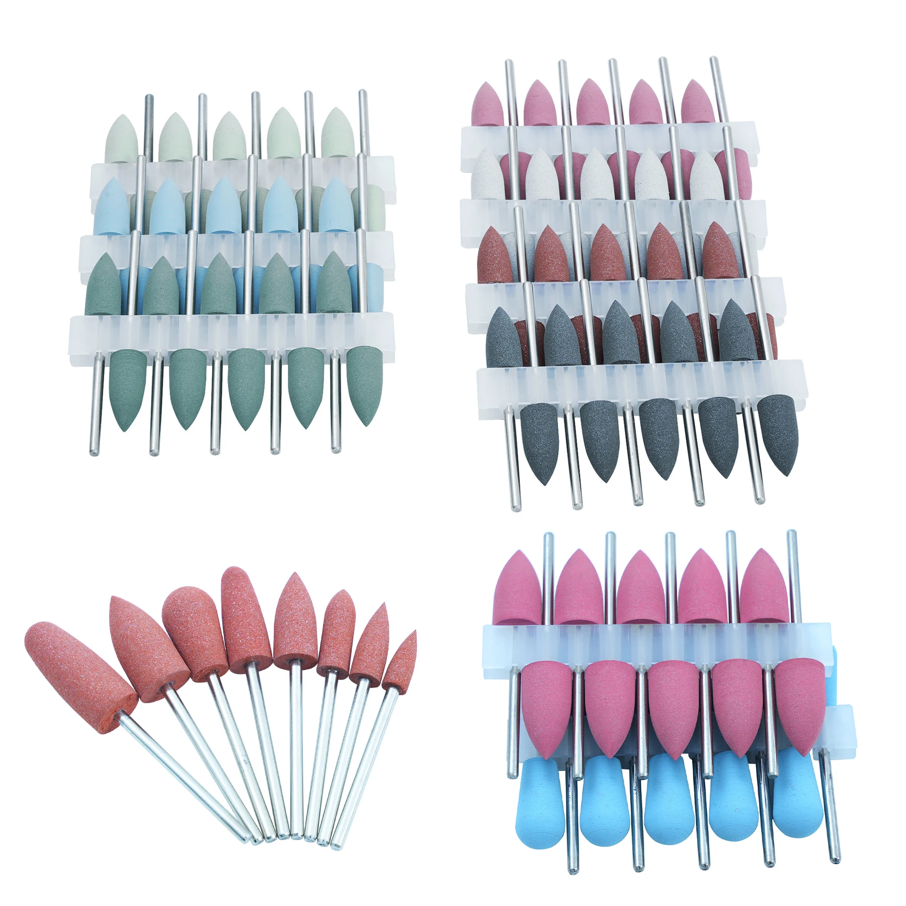 

10Pcs Dental Silicone Rubber Polishers Burs Grinding Heads HP Shank Drill Rotary Teeth Whitening Dentist Tool Nail Drill Bits