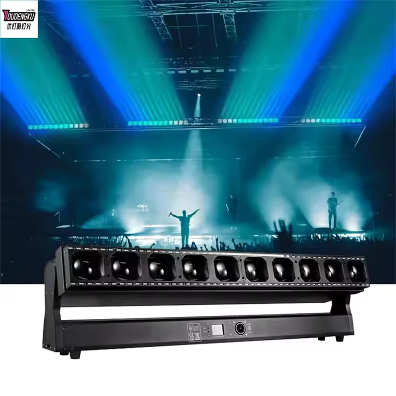

2 pieces 10*60w RGBW Zoom Batten Pixel Matrix Concert Performance Disco DMX Led Moving Head beam Light