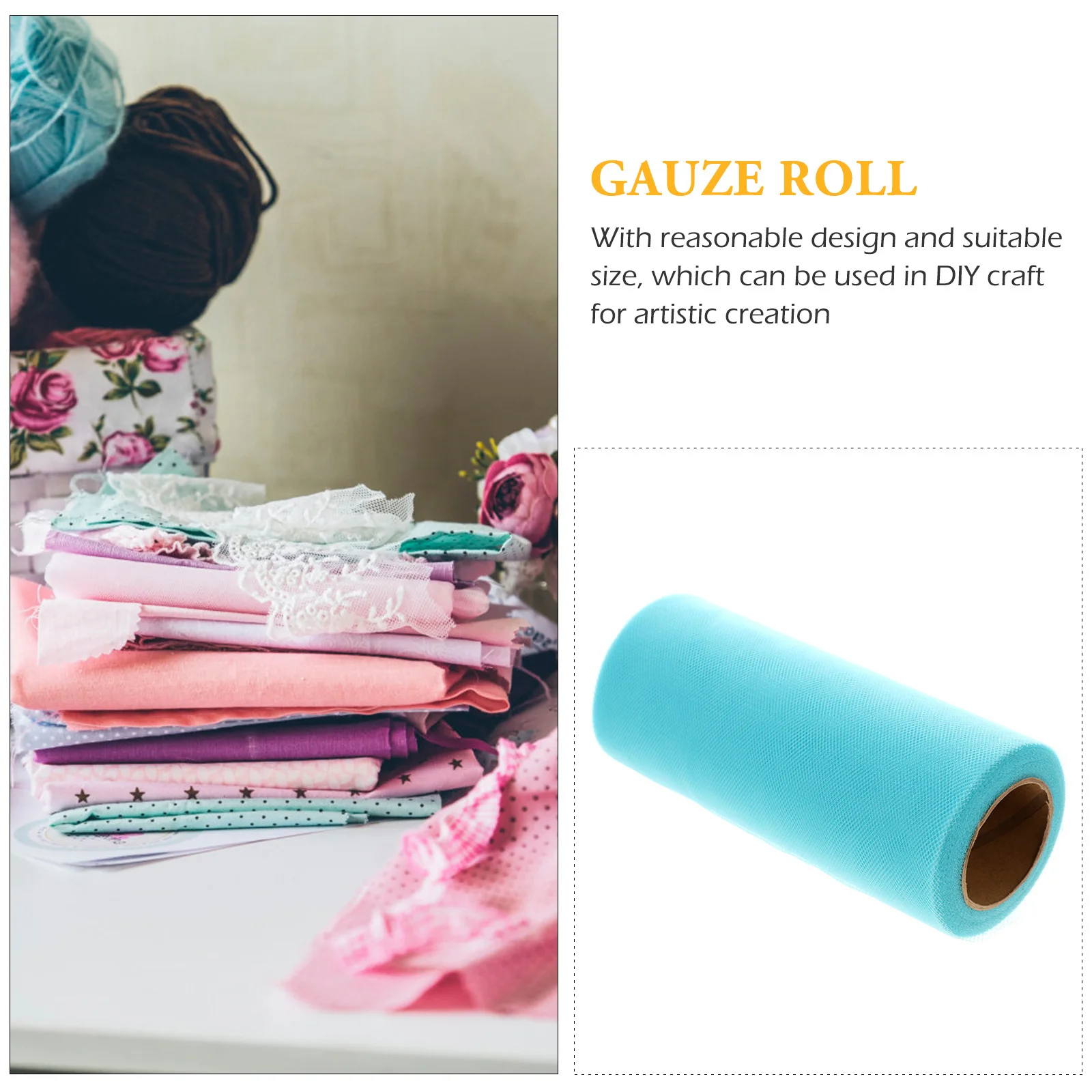 

1 Roll Tulle Roll Fabric Perfect Size for DIY Skirt Tulle Ribbon Gift Wrap Sewing Scrapbooking Wedding Hair Bow Craft Decoration
